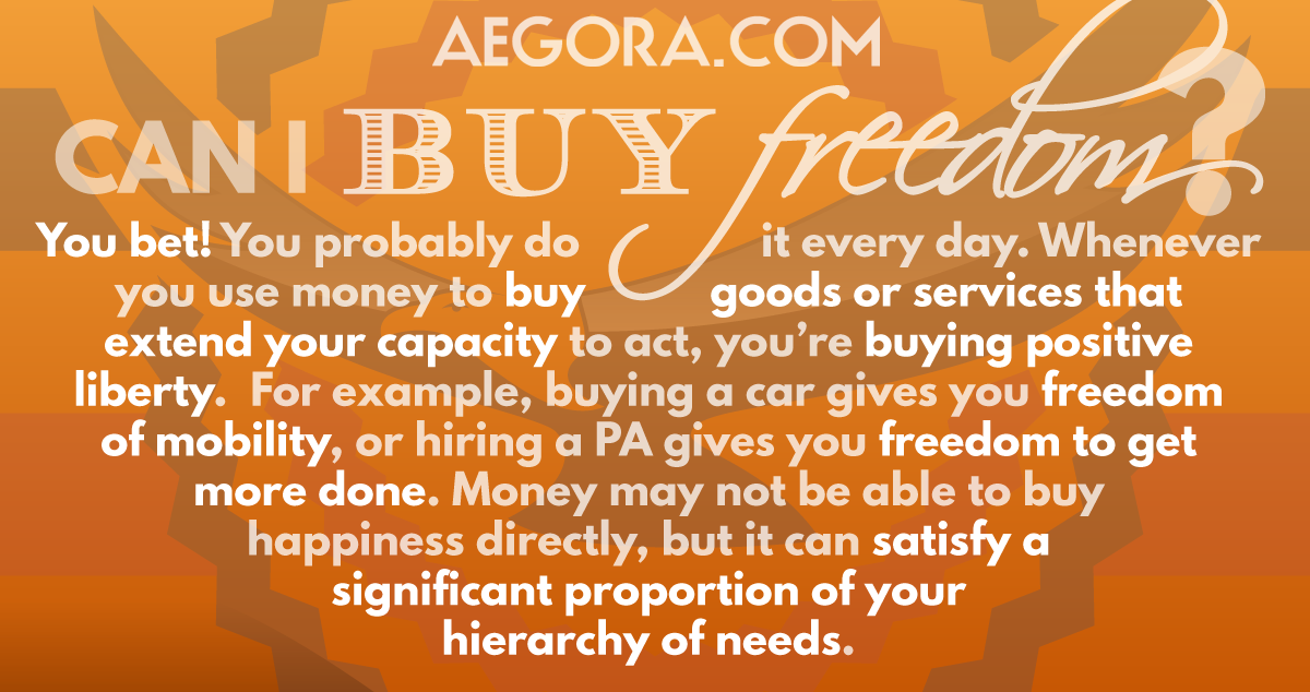 Freedom and Money 3 Can I Buy Freedom Creadyne